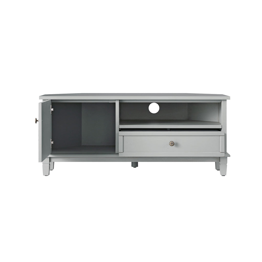 Chantilly Mid Gray Corner TV Stand