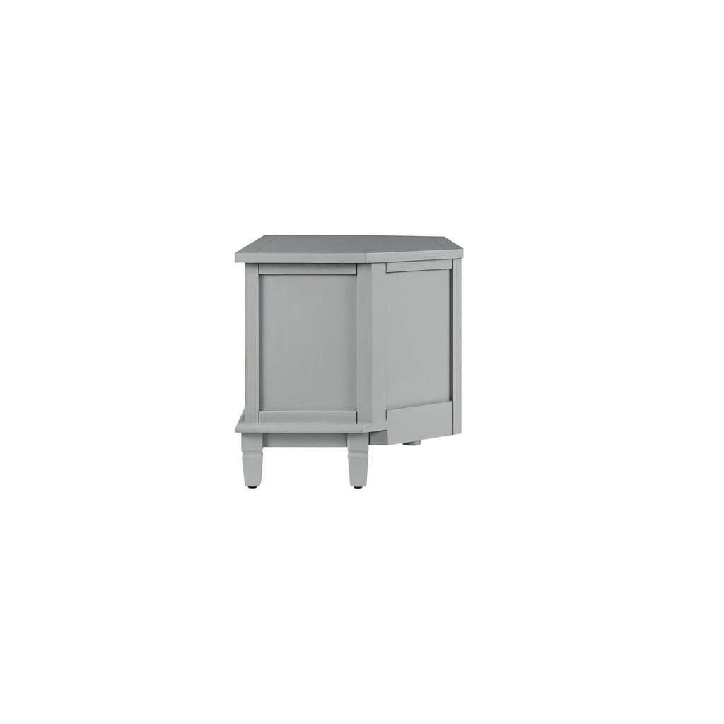 Chantilly Mid Gray Corner TV Stand
