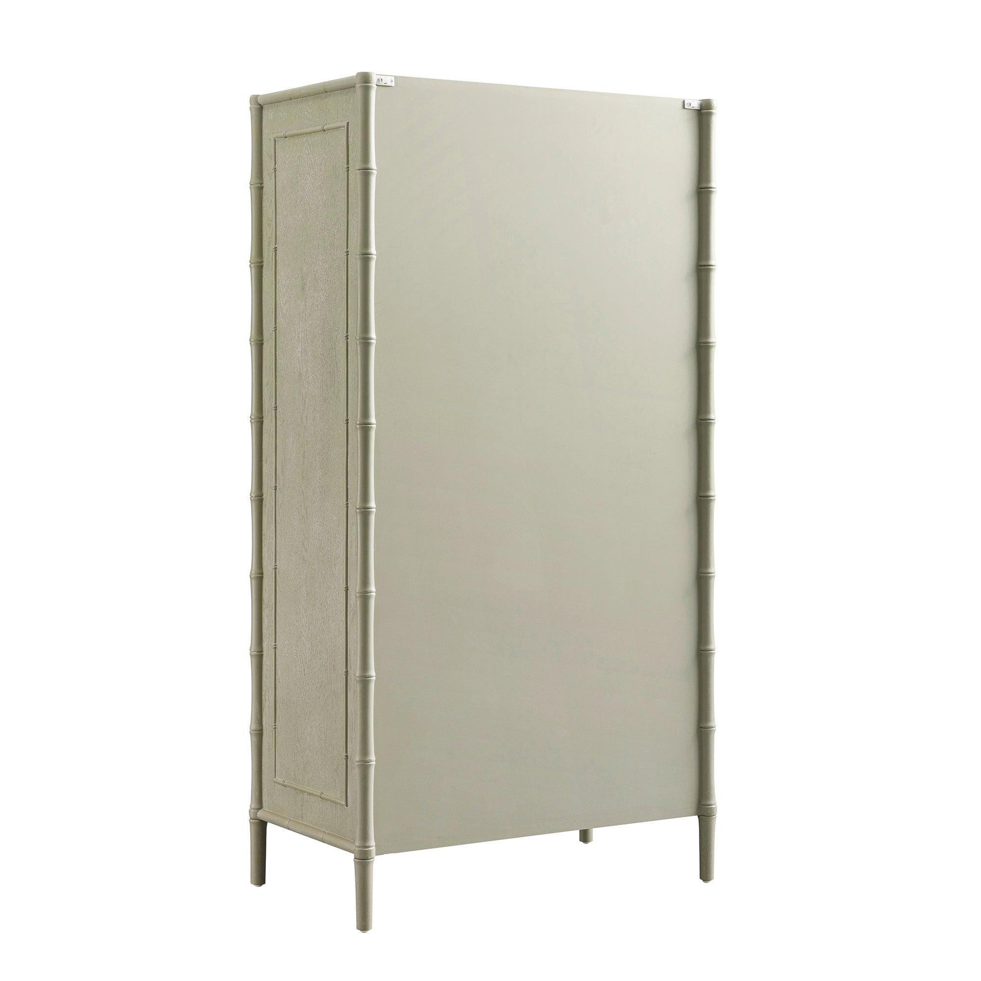 Elstowe Faux Bamboo Double Closet, Sage Green
