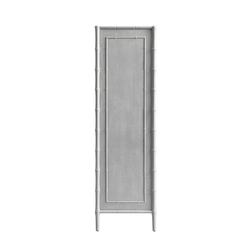 Elstowe Faux Bamboo Double Closet, Warm Gray