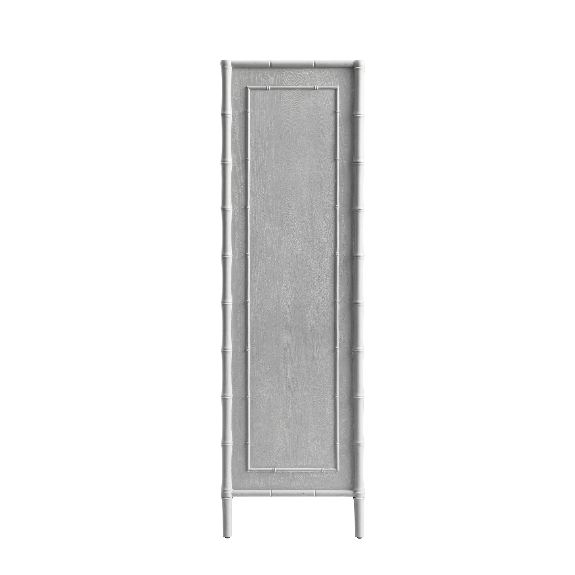 Elstowe Faux Bamboo Double Closet, Warm Gray
