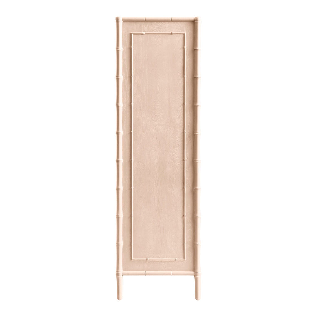Elstowe Faux Bamboo Double Closet, Nude Pink