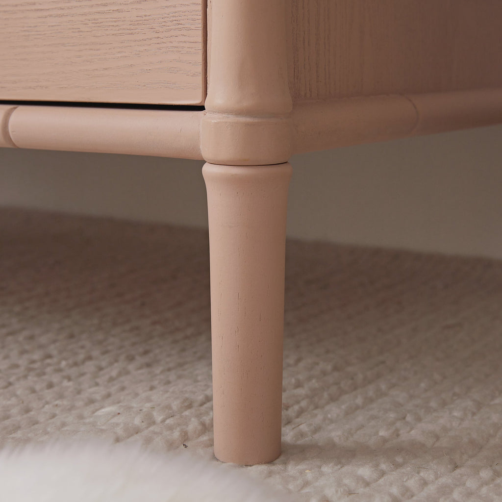 Elstowe Faux Bamboo Double Closet, Nude Pink